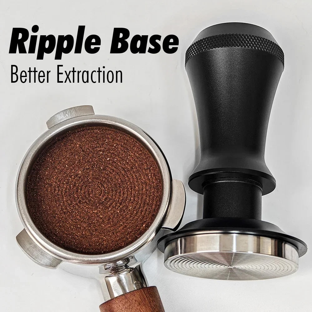 Spring Loaded 58mm Espresso Tamper – Ripple Base | 30lbs Pressure