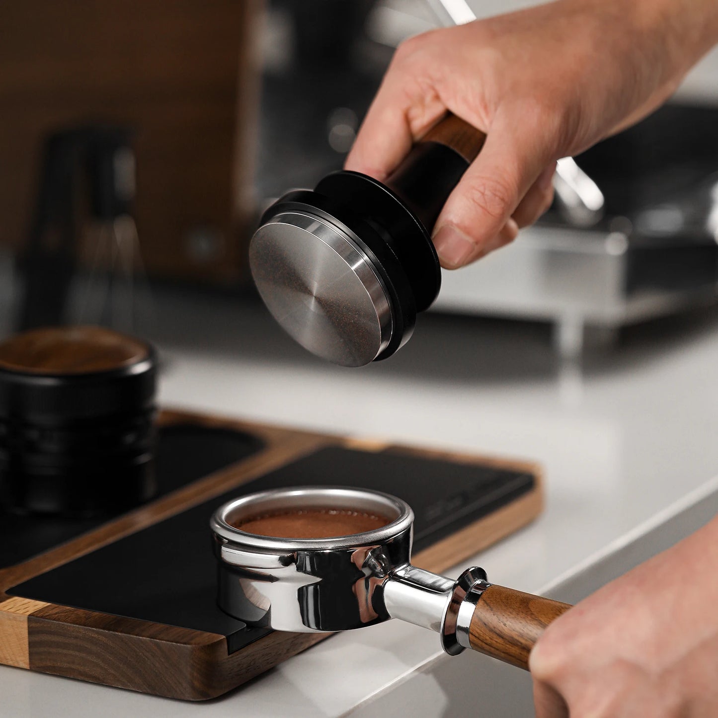 MHW-3Bomber Tamper – 30lb Spring for 51/53/58mm Espresso