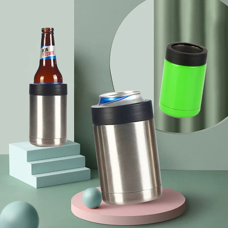 12oz Stainless Steel Beer Cooler with Opener – Insulated