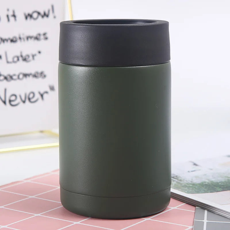 12oz Stainless Steel Beer Cooler with Opener – Insulated