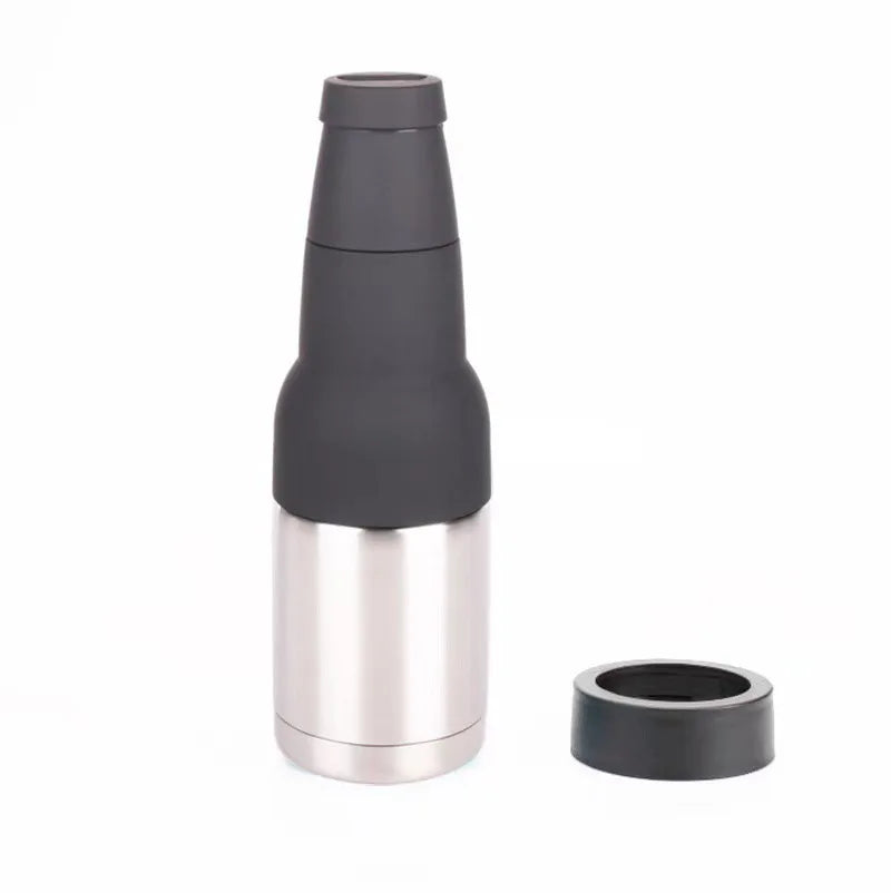 12oz Stainless Steel Beer Cooler with Opener – Insulated