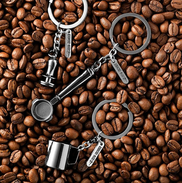 Coffee Keychain Gift – Mini Espresso Souvenir | MHW-3Bomber