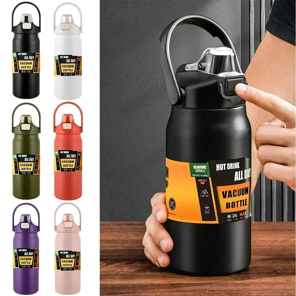 304 Stainless Steel Insulated Water Bottle with Straw – Hot & Cold