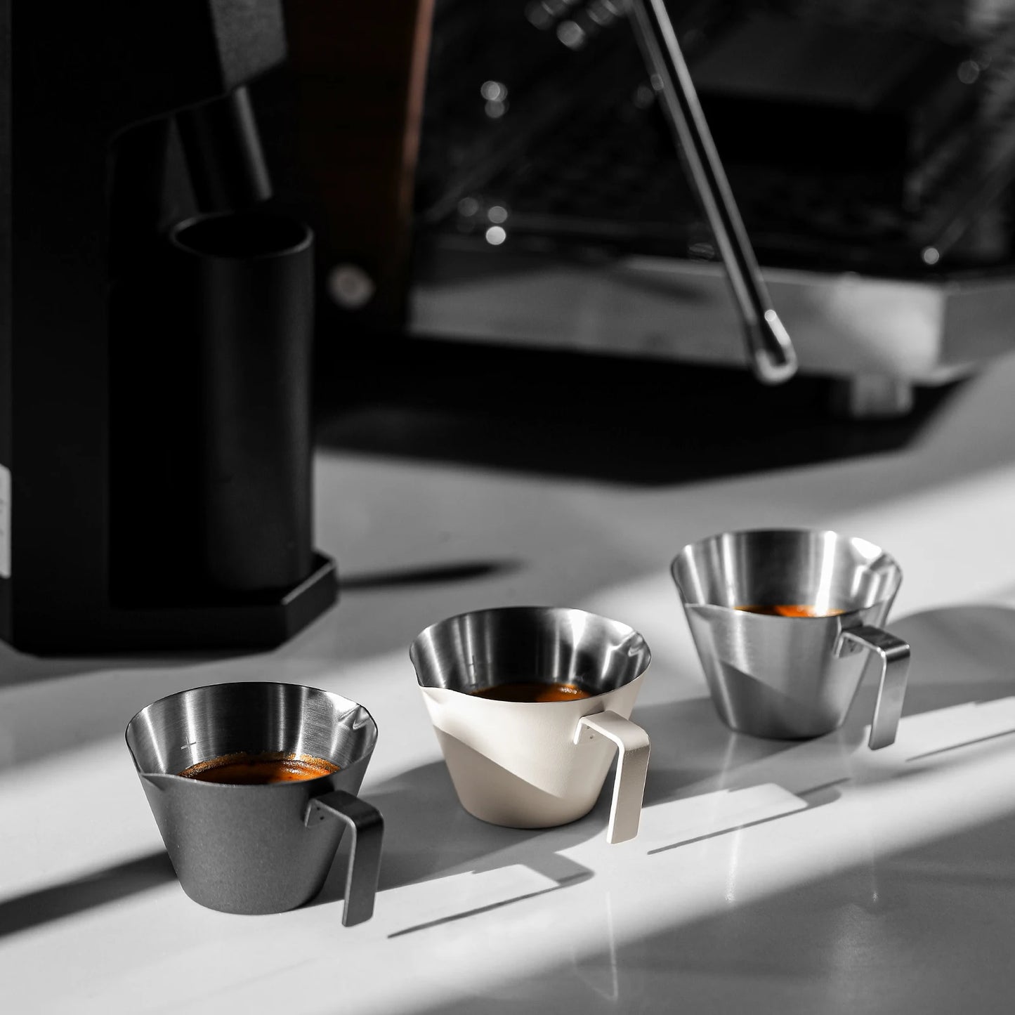Stainless Steel Espresso Measuring Cup with Handle – MHW-3Bomber