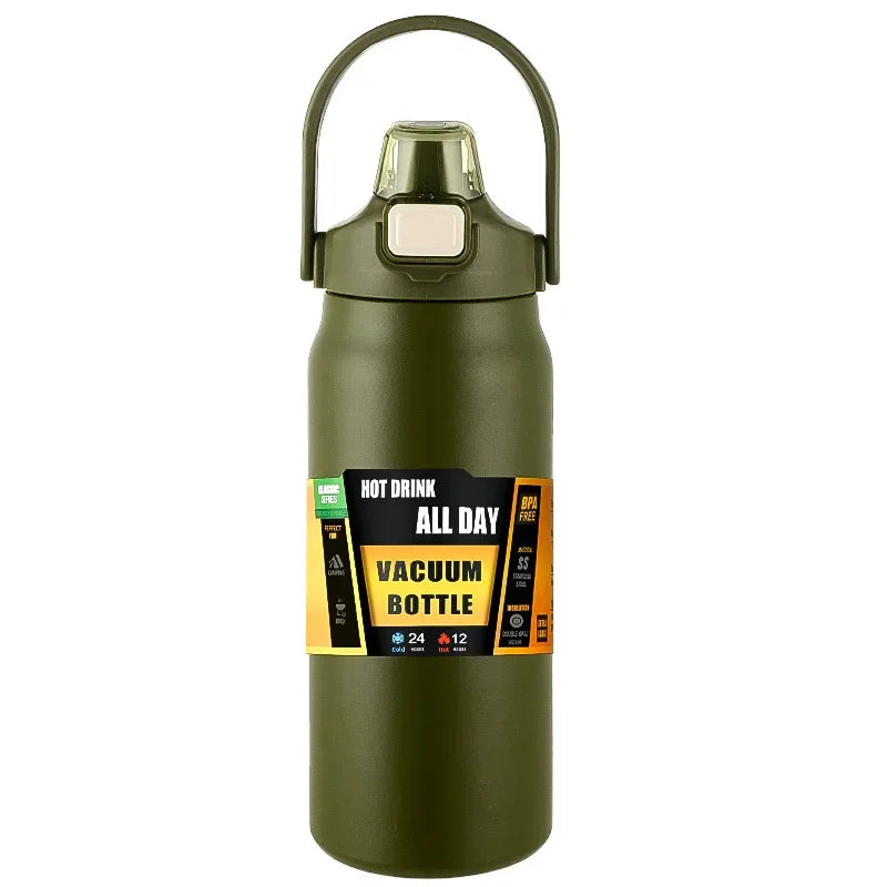 Outdoor Thermos Tumbler – 304 Stainless Steel with Straw