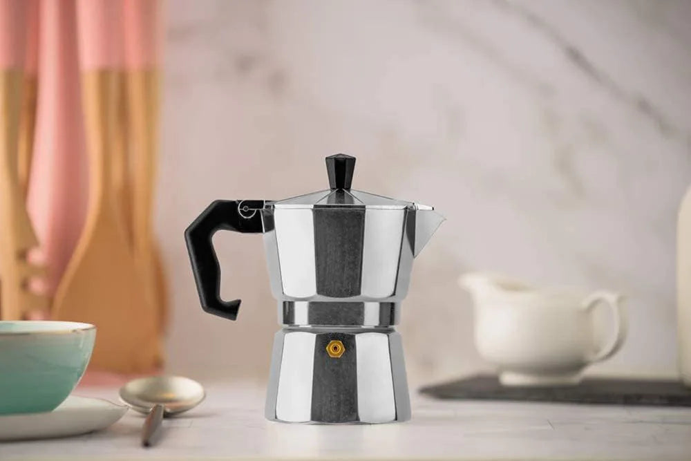 Italian Moka Pot – Aluminum Octagonal Coffee & Tea Kettle