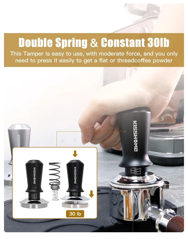 Professional 30lb Espresso Tamper for Breville – Spring-Loaded