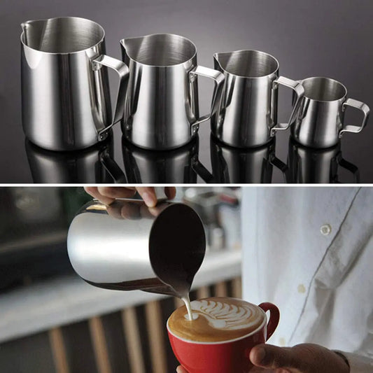 Milk Frothing Jug – 100ml to 1000ml Sizes for Latte Art | CoffeeGuys