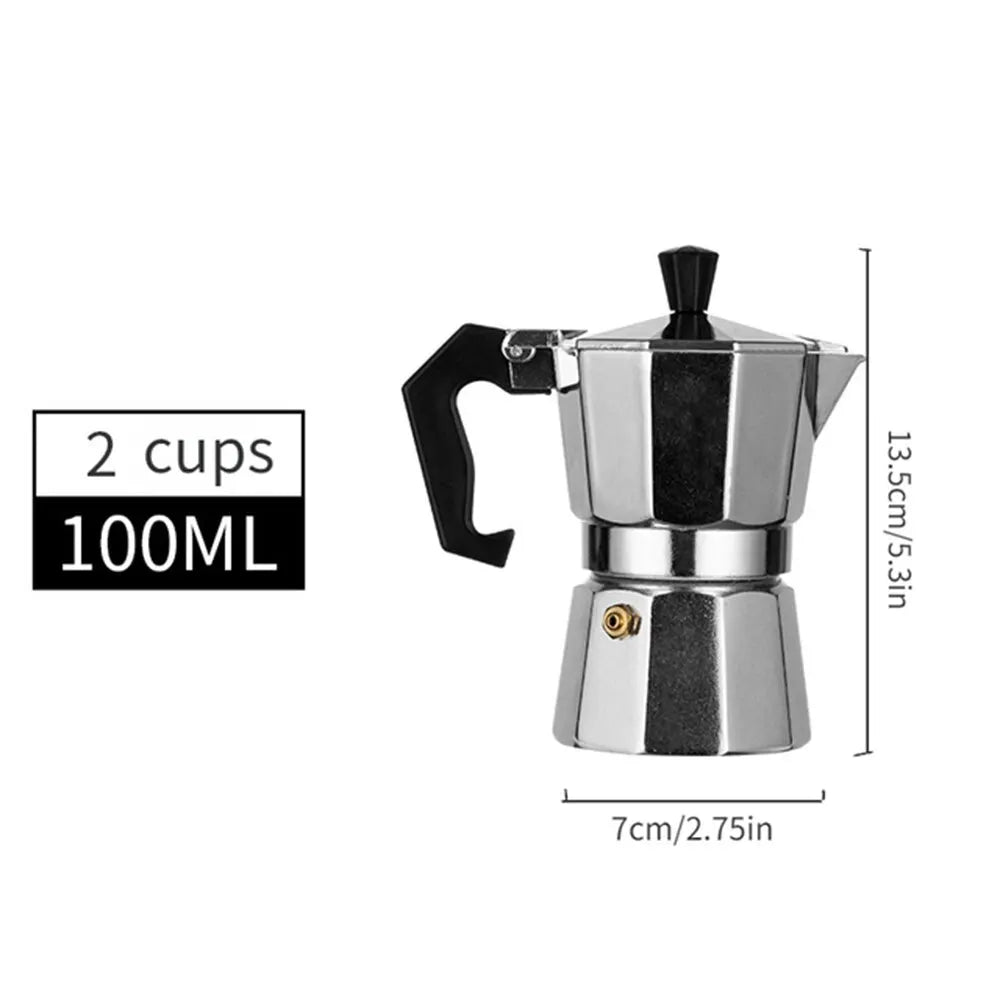 Italian Moka Pot – Aluminum Octagonal Coffee & Tea Kettle