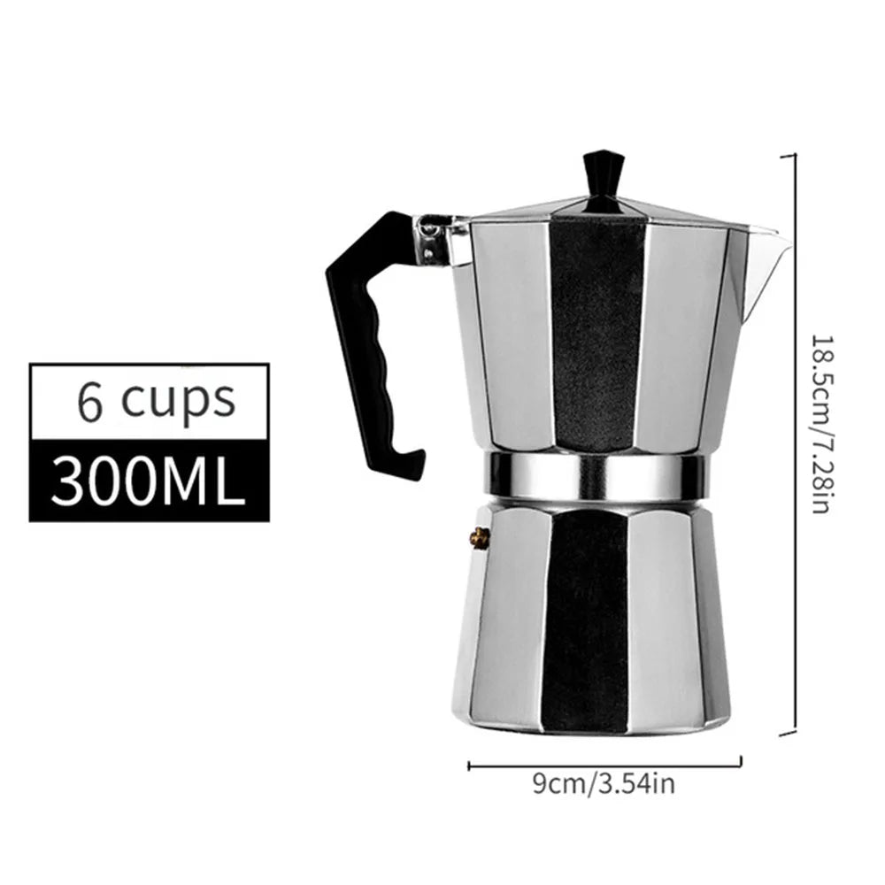 Italian Moka Pot – Aluminum Octagonal Coffee & Tea Kettle