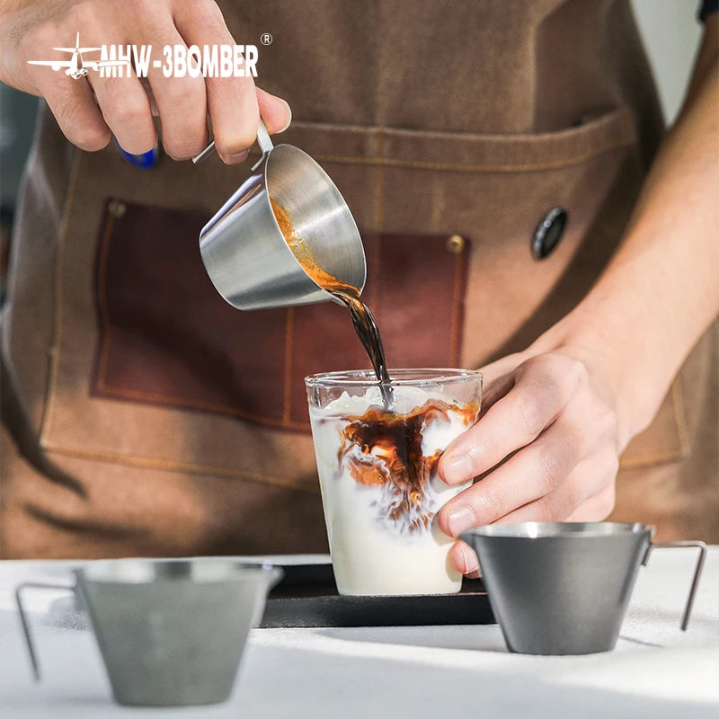Stainless Steel Espresso Measuring Cup with Handle – MHW-3Bomber