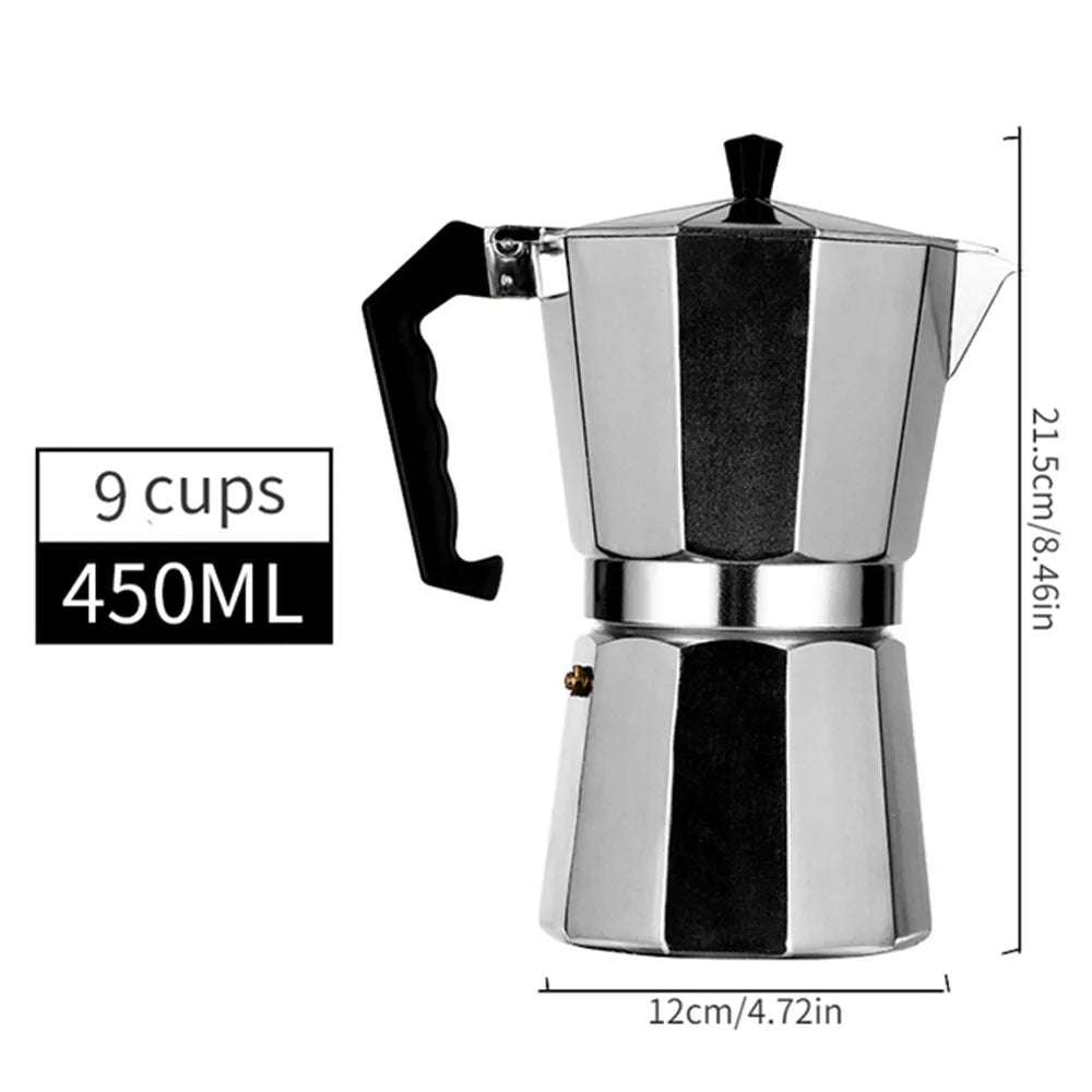 Italian Moka Pot – Aluminum Octagonal Coffee & Tea Kettle
