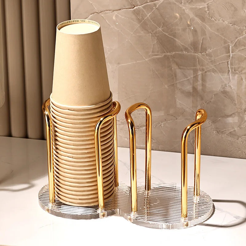 Disposable Cup Holder Rack – Tea & Water Cup Organizer