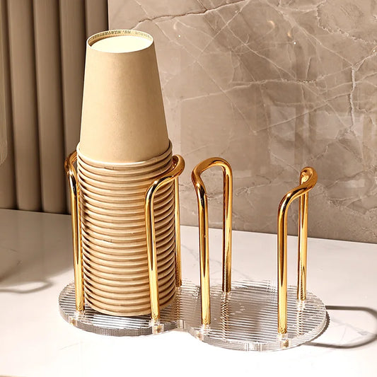 Disposable Cup Holder Rack – Tea & Water Cup Organizer