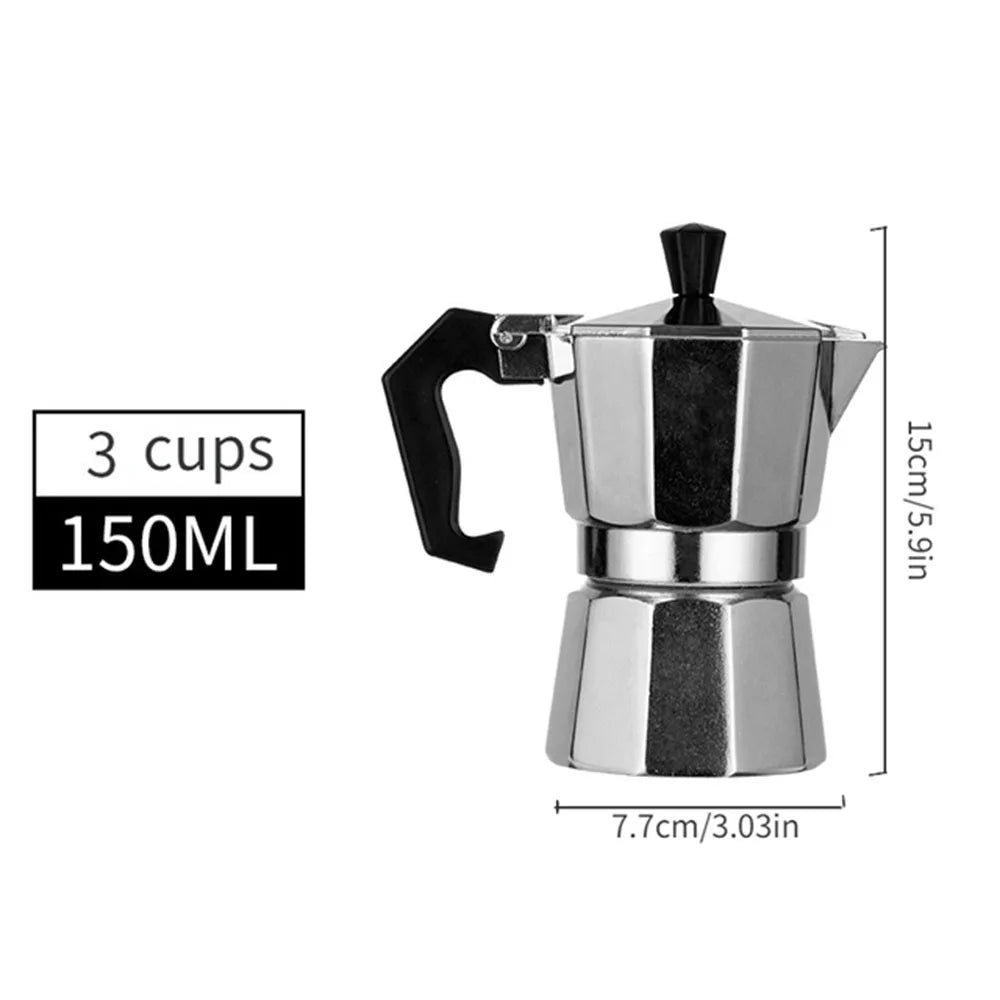 Italian Moka Pot – Aluminum Octagonal Coffee & Tea Kettle