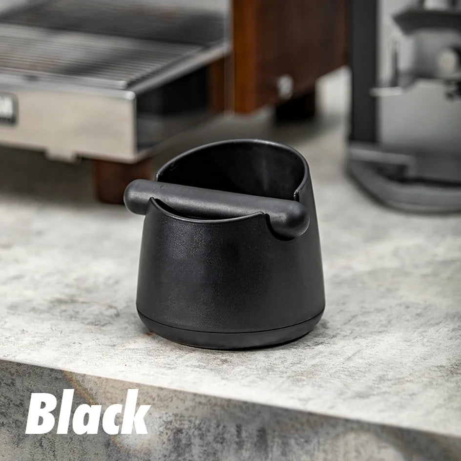 White Anti-slip coffee knock box with Rubber Bar, Coffee Grind Waste Dump Bin 800ML