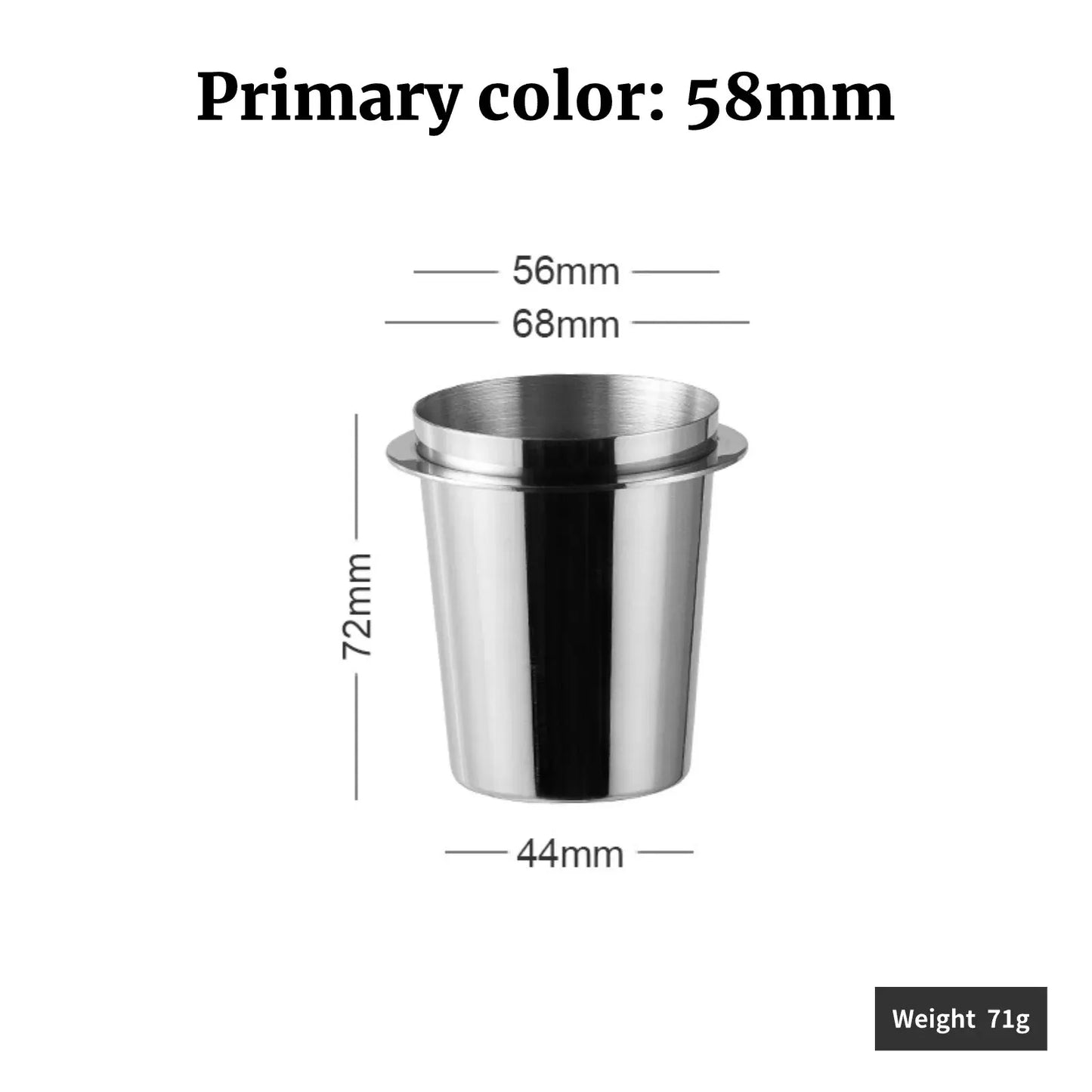 Stainless Steel Espresso Dosing Cup – 51/53/58mm Sizes Available