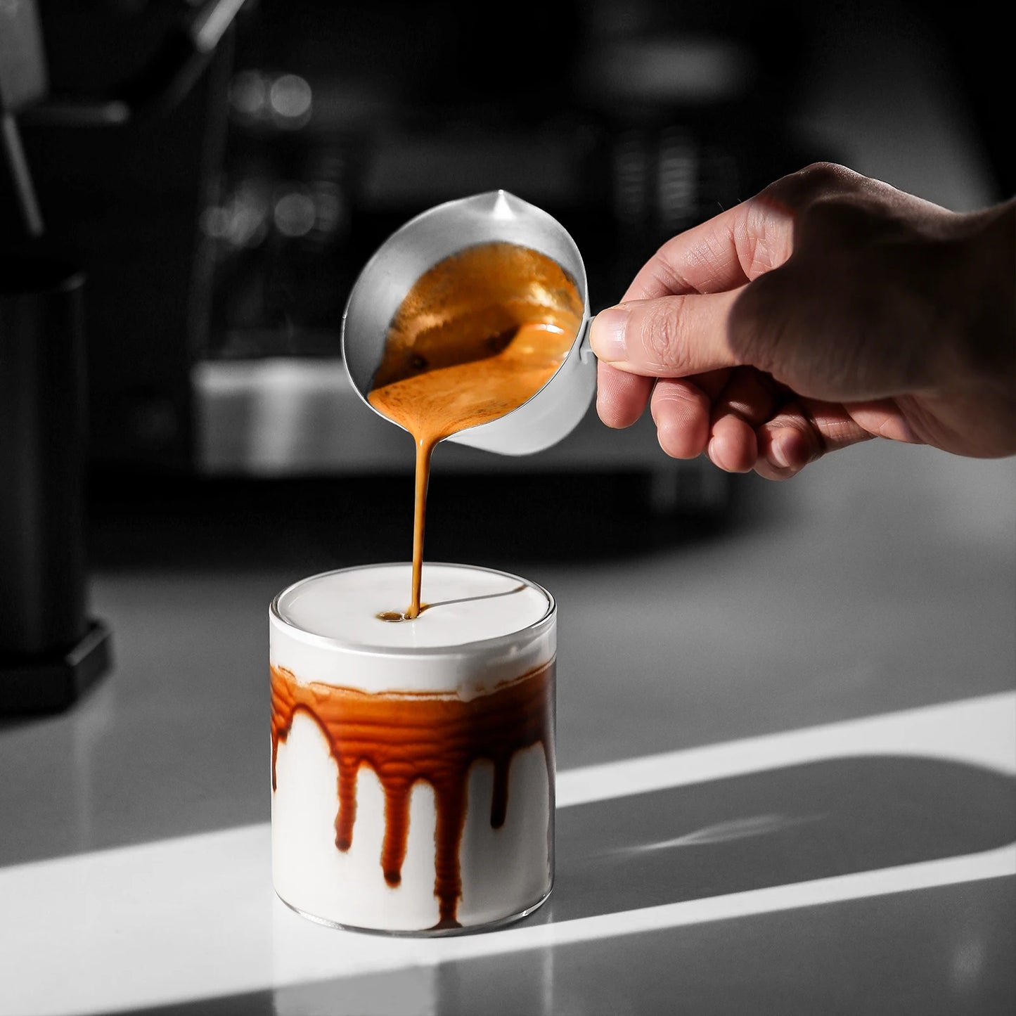 Stainless Steel Espresso Measuring Cup with Handle – MHW-3Bomber