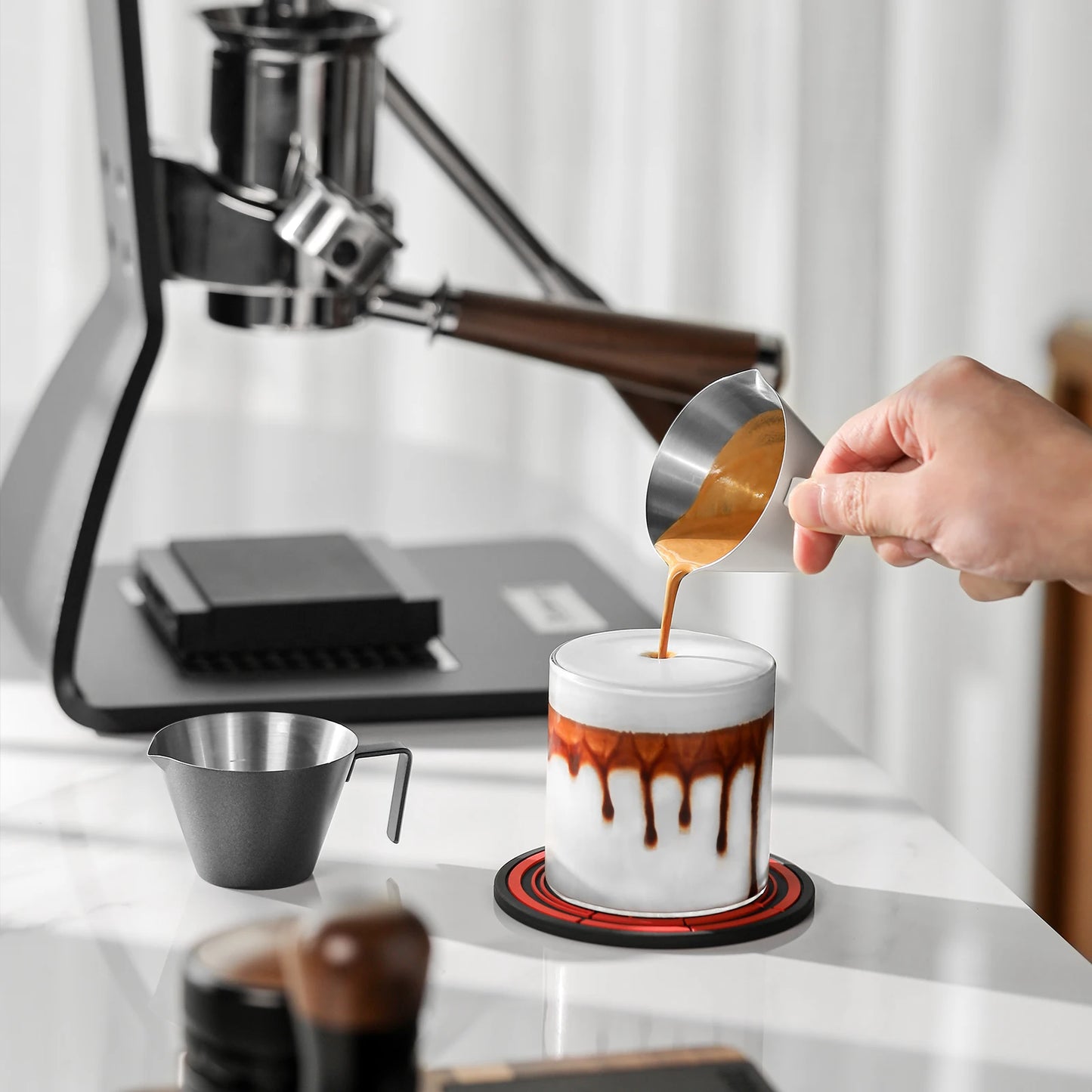 Stainless Steel Espresso Measuring Cup with Handle – MHW-3Bomber
