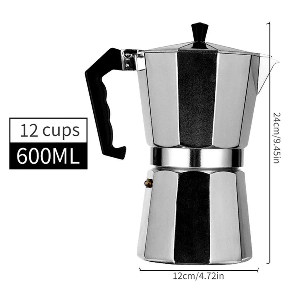 Italian Moka Pot – Aluminum Octagonal Coffee & Tea Kettle