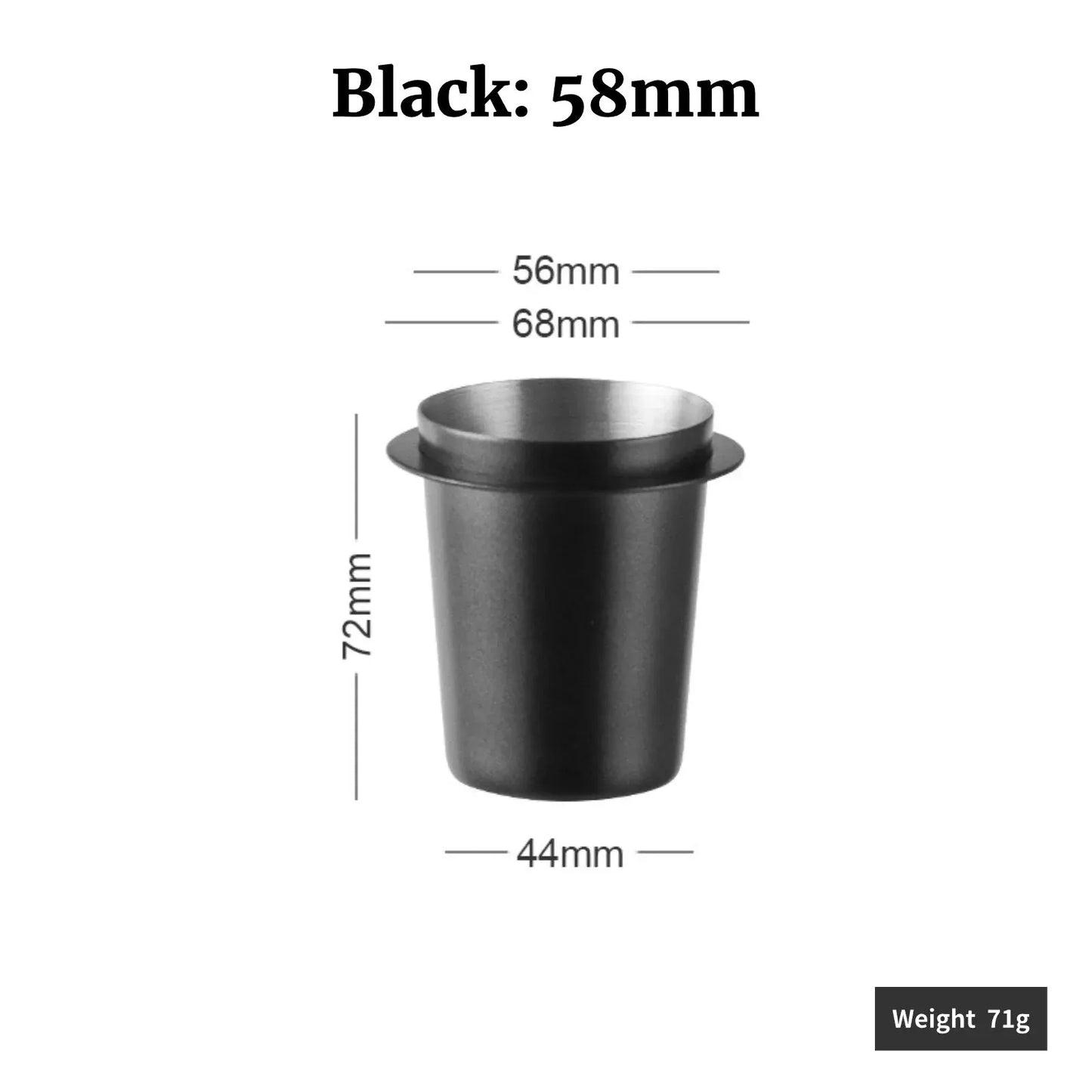 Stainless Steel Espresso Dosing Cup – 51/53/58mm Sizes Available