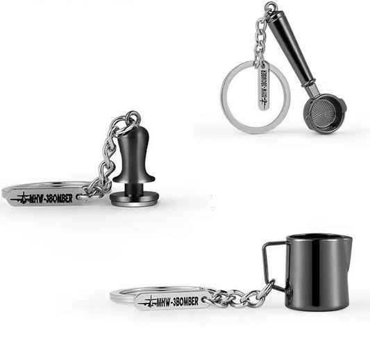 Coffee Keychain Gift – Mini Espresso Souvenir | MHW-3Bomber